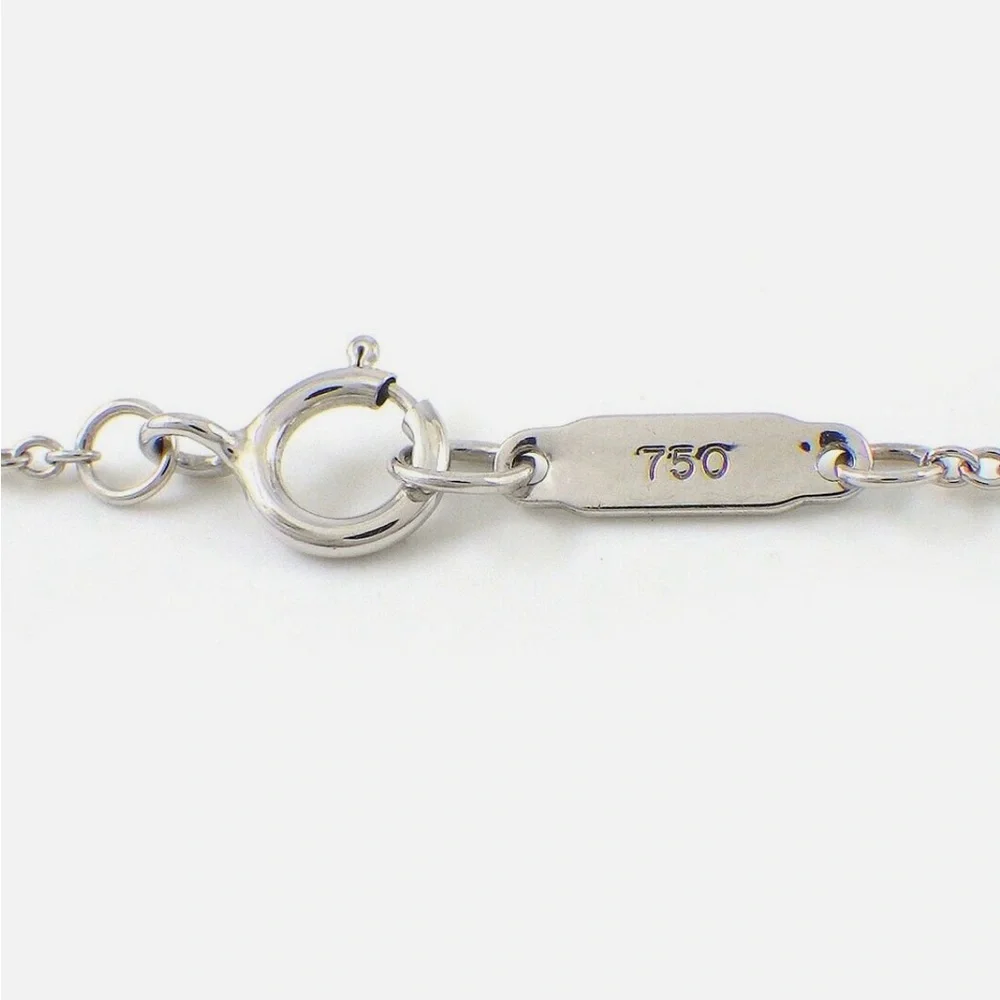 Tiffany & Co. 18k White Gold Pink Sapphire Drop Pendant - Picture 6 of 7